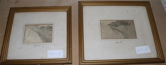 Benjamin Barker of Bath, two en grisaille sketches of Henley Hill(-)